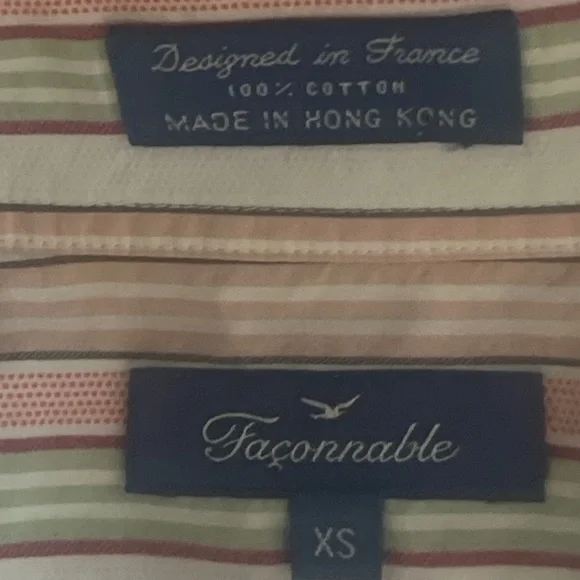 Faconnable women’s stripped button down shirt, XS - Picture 3 of 3